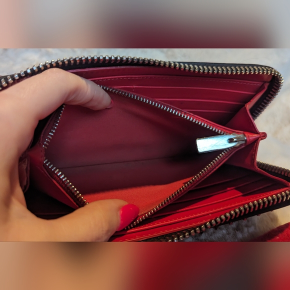 Christian Louboutin Black Leather Spike Wallet with Multicolor Spikes Zip! - Picture 7 of 10